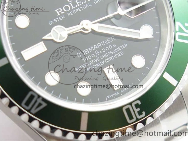 Bracelet Engraving Submariner No ARF1:1 Edition on 904L SS Rehaut Best SH3135 16610 LV Steel Green 0331